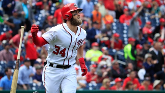 Bryce Harper leaves game after injuring left groin