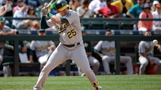 A's trade DH/INF Healy to Mariners for Pagan, minor leaguer