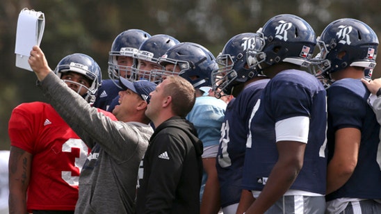 Rice football players check on status of Hurricane Harvey