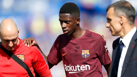 Barcelona's Dembele tears tendon, out 3-4 months