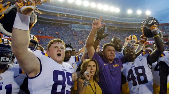 Coach Ed Orgeron leads No. 24 LSU in return to Ole Miss