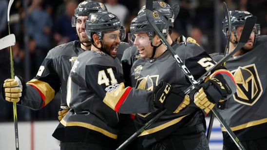 Perron leads Vegas past the Sabres in overtime, 5-4 (Oct 17, 2017)