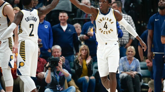 Oladipo's late 3 gives Pacers rare 97-94 win over Spurs (Oct 29, 2017)