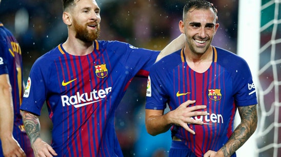 Alcacer shines in Messi's 600th game for Barcelona