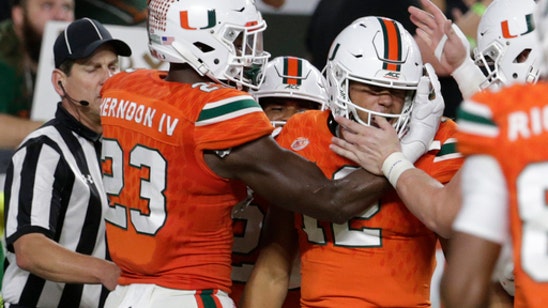 Miami in a rout: No. 7 Hurricanes roll No. 3 Irish, 41-8 (Nov 11, 2017)