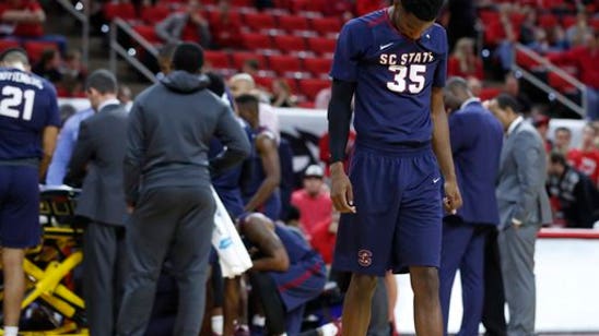 SC State player who collapsed in game released from hospital