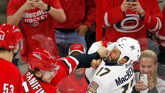 Hanifin scores late in OT to lift Hurricanes past Panthers (Dec 02, 2017)