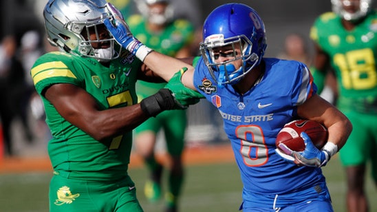 No. 25 Boise State tops Oregon 38-28 in Las Vegas Bowl