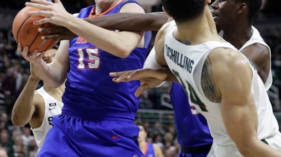 Bridges has 33, No. 2 Michigan St swats away Houston Baptist (Dec 18, 2017)