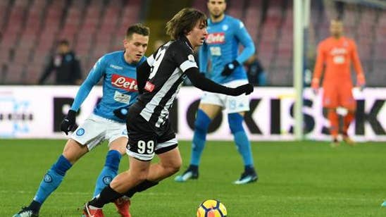 Napoli beats Udinese 1-0 to reach Italian Cup quarterfinals
