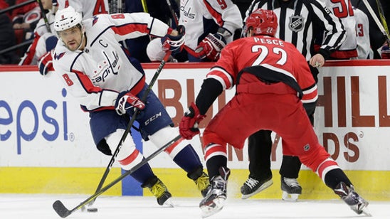 Ovechkin's 2nd goal lifts Capitals over Hurricanes 5-4 in OT