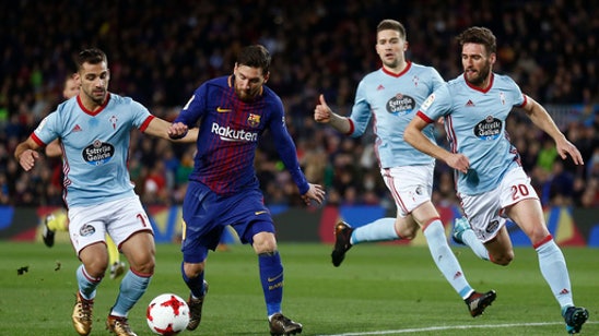 Messi nets 2 as Barca beats Celta 5-0 to reach Copa quarters