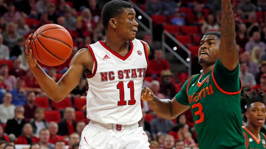 No. 25 Miami holds off NC State 86-81 for ACC road win (Jan 21, 2018)
