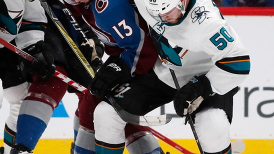 Avalanche beat Sharks 3-1 for 9th straight win at home