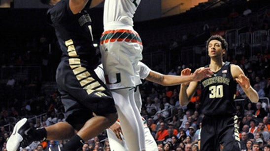 Walker leads No. 25 Miami to 87-81 win over Wake Forest