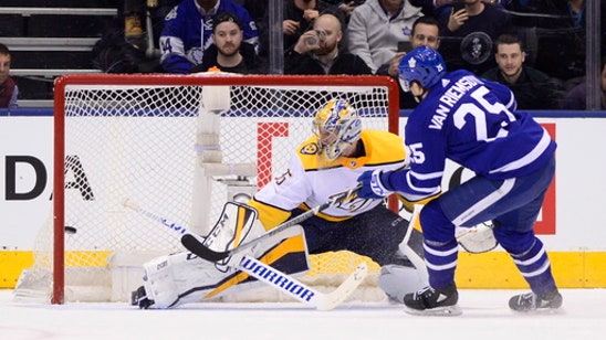 James van Riemsdyk score SO winner, Leafs beat Predators 3-2