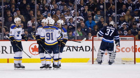 Tarasenko powers Blues past Jets 5-2