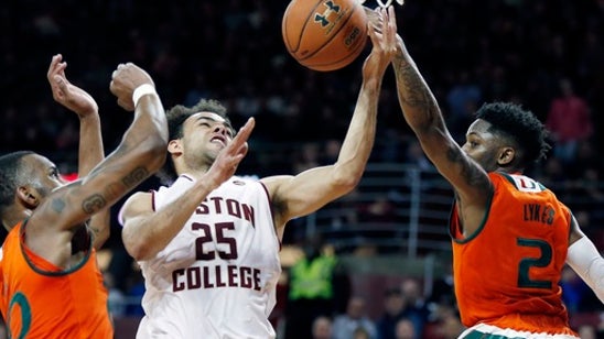 BC rallies late to topple No. 25 Miami 72-70