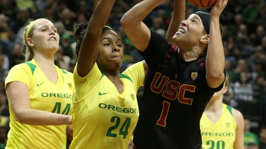 Hebard sets NCAA record, No. 9 Oregon beats USC in 2nd OT