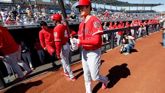 Two-way star Ohtani walks in first Cactus League at-bat