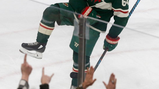 Staal’s hat trick leads surging Wild past slumping Blues 8-3