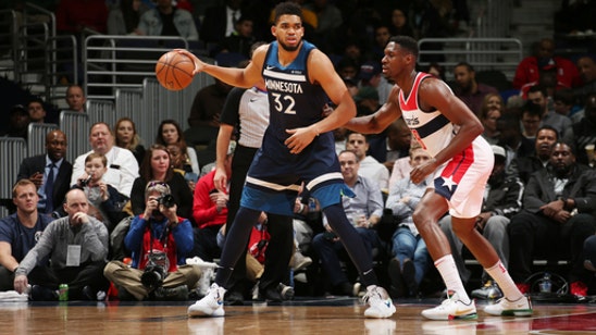 KAT hit in face, scores 37 to lead Wolves past Wiz 116-111