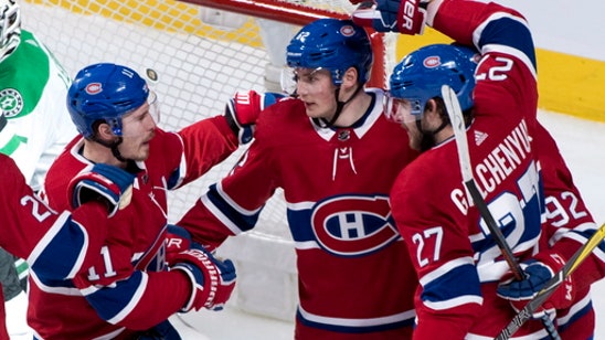 Lehkonen nets 2, Canadiens top Stars 4-2 to snap 5-game skid