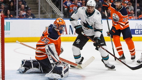 Hertl scores 2nd of game in OT as Sharks beat Oilers 4-3