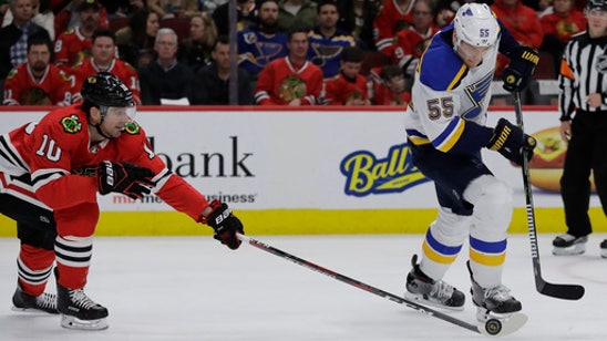 Blues rally for 5-4 overtime win over Blackhawks