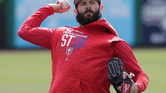 Arrieta makes 1st appearance since joining Phillies