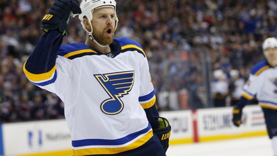 Blues stop Blue Jackets’ 10-game winning streak with 2-1 win