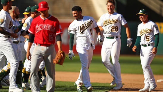 Semien’s game-ending single in 11th lifts A’s over Angels