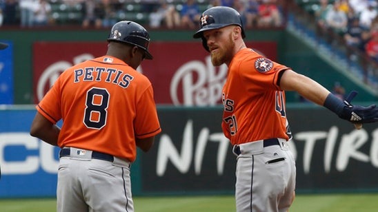 Cole fans 11 in Houston debut as Astros beat Rangers 8-2