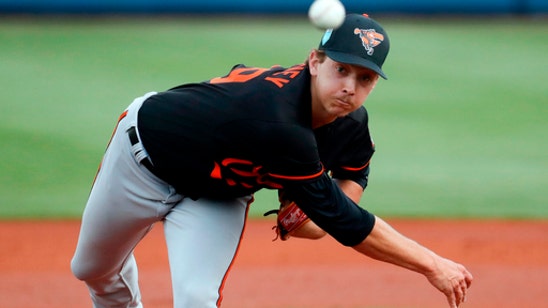 Orioles recall top pitching prospect Harvey to aid bullpen