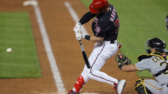 Moved to top of order, slumping Harper homers for Nationals