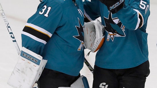 Jones makes 34 saves as Sharks tie series with 4-0 win