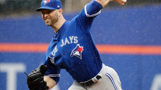 Happ reaches 3 times, allows 2 runners as Jays thump Mets