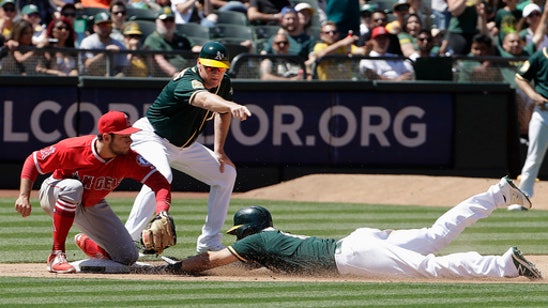 Manaea survives rough fifth inning, A’s beat Angels 6-4