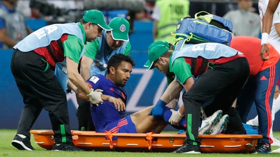 The Latest: Colombia’s Aguilar won’t play against Senegal