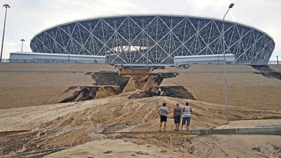 Landslide at World Cup stadium mars Russia’s legacy