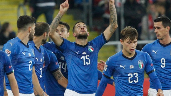 Italy leaves it late to earn 1st competitive win in a year