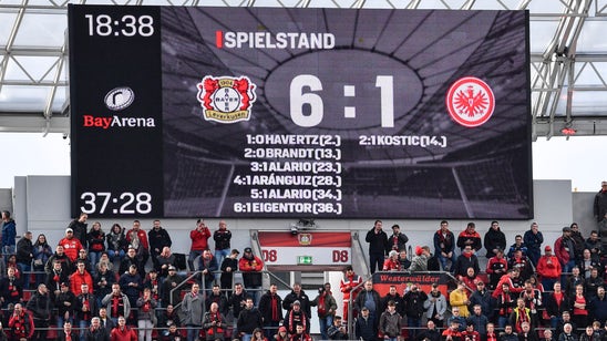 Leverkusen routs Frankfurt to stake Champions League claim
