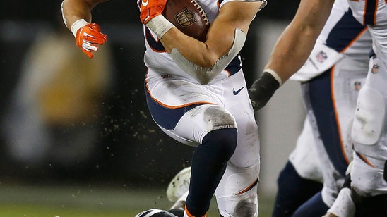 AP source: Broncos rookie Lindsay done for season