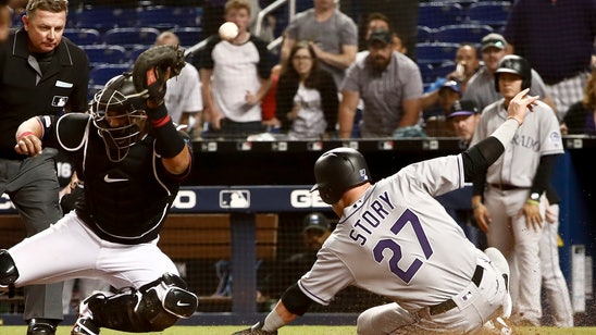 Blackmon drives in go-ahead run, Rockies top Marlins 6-1