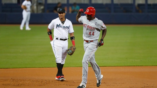 Aquino's 13th HR in month ties rookie mark, Reds top Marlins