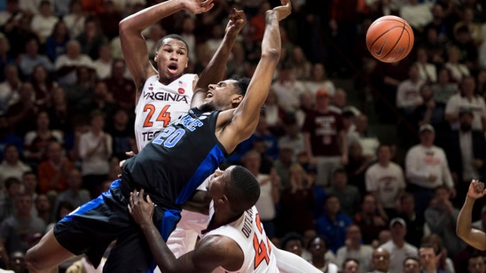 No. 20 Virginia Tech topples No. 3 Duke with Zion out