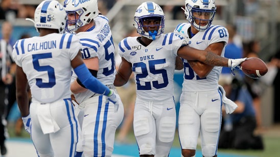 Harris throws 4 TDs as Duke routs Middle Tennessee 41-18