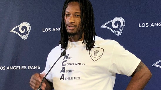 Rams' Gurley wears shirt criticizing NCAA to news conference