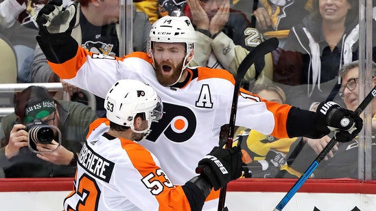 Couturier scores late in OT, Flyers beat Penguins 2-1