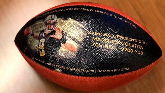 Brees connects with those who helped set NFL passing record